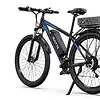 Black DUOTTS electric fat tire bike with rear rack